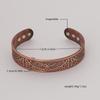Magnetic Stone Bracelet & Ring Set: Antique Red Copper, Retro Style, Tree Design - Unisex Jewelry