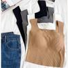 Spring/Summer Wide Strap Seamless Tank Top with Built-in Bra Pads for Women