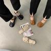 Сандалии с открытым носком в стиле ретро, ​​женские модные универсальные плетеные римские туфли с мягкой подошвой, туфли Мэри Джейн, сандалии, женские сандалии