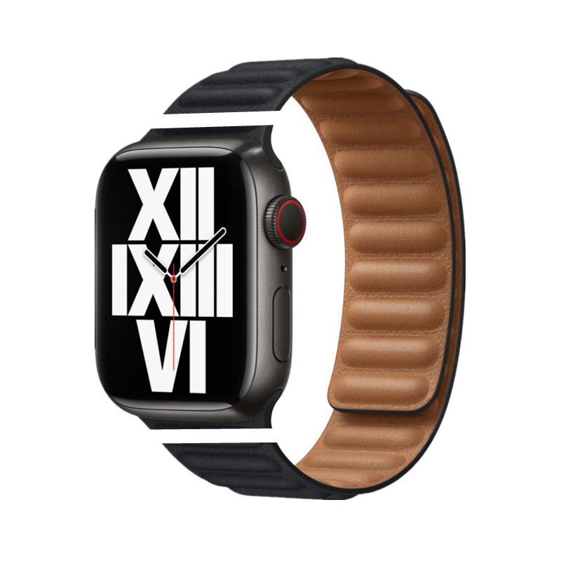 Apple Watch Fine Woven Twill Leather Magnetic Band for Series 5-9 & SE
