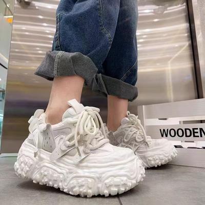 Весна Новые Популярные Папины Кроссовки для Женщин с Увеличением Роста Невысокого Роста Универсальные Толстая Подошва Спортивная Повседневная Женская Обувь