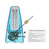 Transparent Mechanical Metronome with Bell Universal Wind Up Metronome with Loud Sound Beat Selection Speed Control for