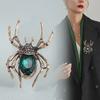 Ретро брошь-паук для женщин, искусственный кристалл, стразы, эффектное насекомое, костюм, брошь в пальто, булавка, аксессуары для костюмов на Хэллоуин, ювелирные изделия, подарок
