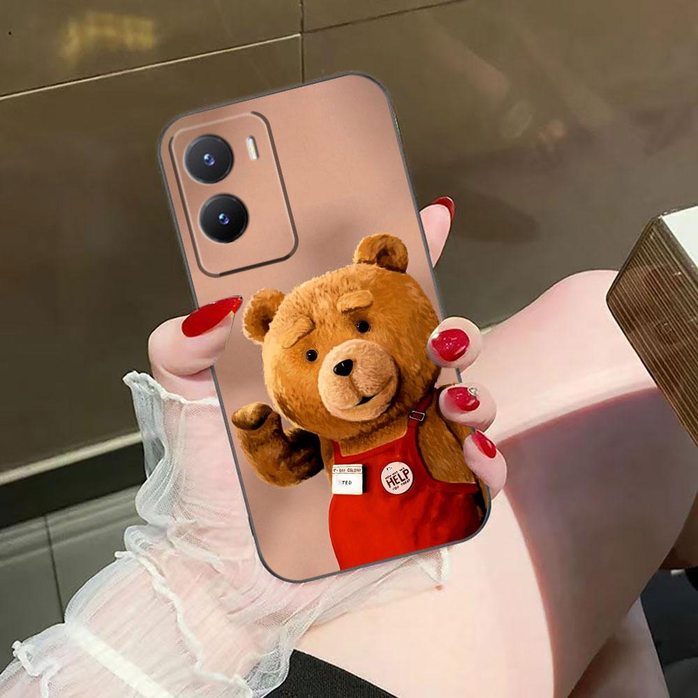 Забавный Милый Медведь Чехол для Телефона Для VIVO V60 V50 V40 LITE S1 V17 V20 SE V21 V23 V23E V25 V25E V27 V27E V29 V29E V30 Чехол Обложка Capa