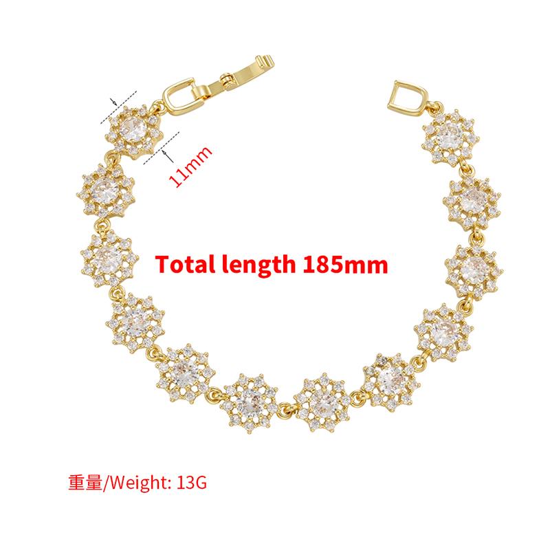 ZHUKOU 8 styles Gold Women's Bracelet CZ Crystal Zircon Shiny Bracelet Women Jewelry VL143