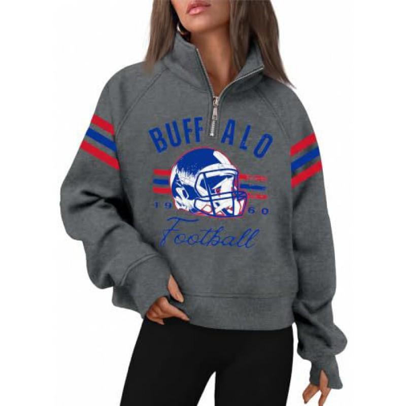 2026 Womens Half Zip Sweatshirt 3D Printed Striped Loose Long Sleeve Casual Top Fall