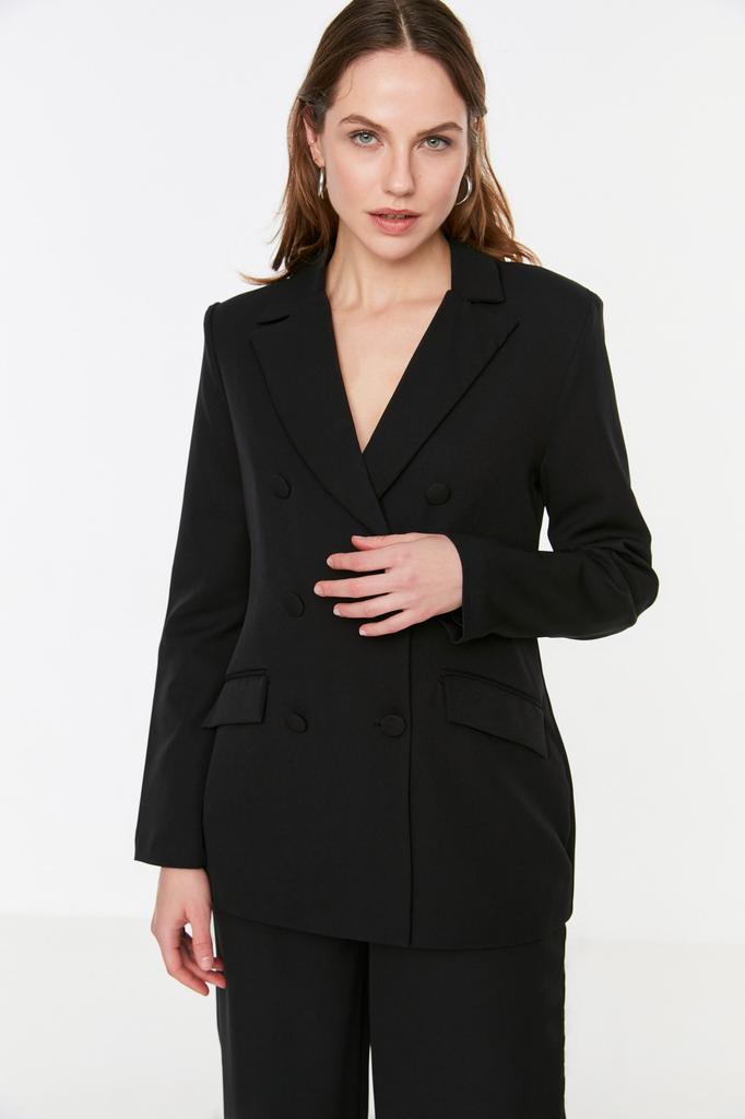 Women's Fashion Blazer Jacket Coat Lapel Long White Oversize Lined Woven Blazer Jacket