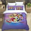 Princess series duvet cover set, 3D children's bedding three-piece set, includes 1 duvet cover and 2 pillowcases, extra large si