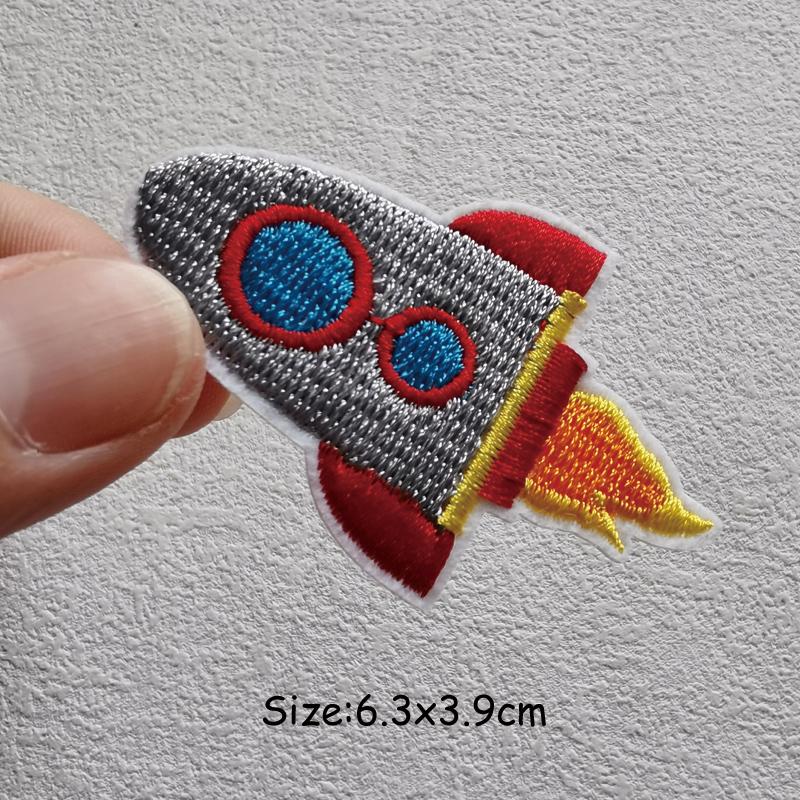 DIY UFO Patch Iron On Patches On Clothes Heat-adhesive Embroidered Patches For Clothing Alien Patch For Clothes Jackets