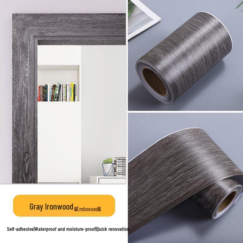 Самоклеящаяся отделочная полоса для ремонта дверной коробки с текстурой дерева