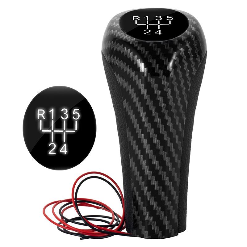 5 6 Speed Manual Gear Shift Knob w/LED Light Shifter Lever Handle Stick For BMW E39 E60 E61 E46 E82 E87 E90 E91 E92 X1 X3 X5