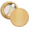 Bamboo Salt Cellar Bowl Large Capacity Salt Container Kitchen Holder  Store Pepper Seasoning