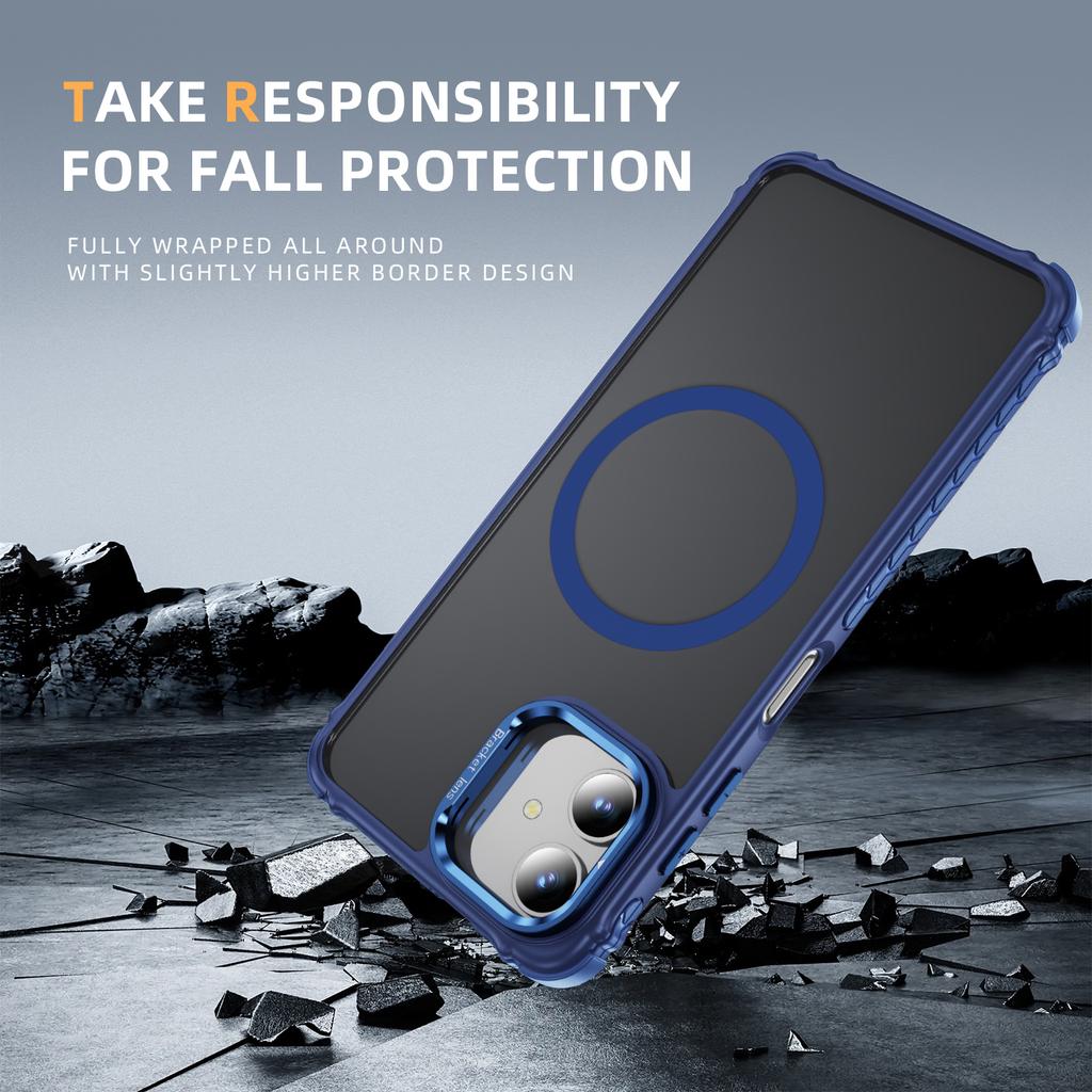 For Samsung Galaxy A05 4G Case with Lens Kickstand Matte Phone Back Cover Magnetic Case