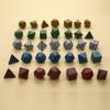 7Pcs/Set Polyhedral Antique Carved Pattern Dice D4 D6 D8 D10 D% D12 D20 DND RPG Digital Table Game