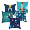 Cartoon Astronaut Rocket Spaceship Sofa Home Bedroom Decoration Pillowcase Kids Room  Space Theme Cushion Cover