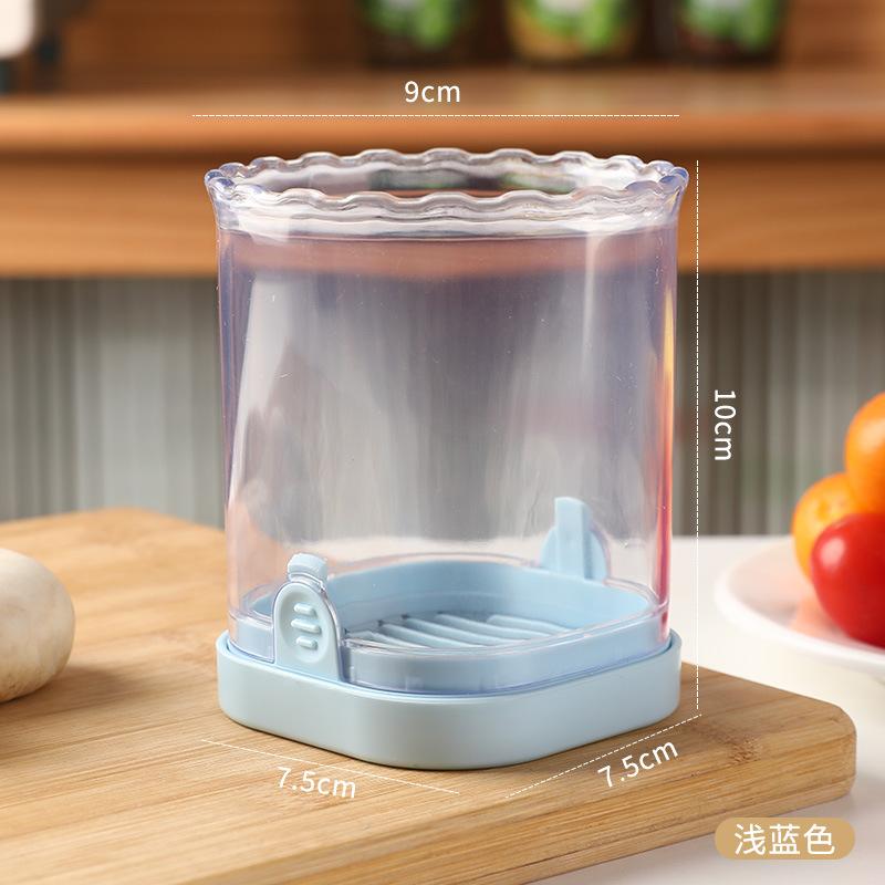 1 шт. Слайсер для фруктов из нержавеющей стали, Многофункциональный слайсер для клубники и овощерезка с ручным толкателем, Прямоугольное лезвие, Контейнер в комплекте