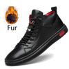 Fashion Business Ankle Boots Men's Genuine Leather Work Boots High-quality Chelsea Lace Up Soft Sole Boots Plush or Non Plush Options
