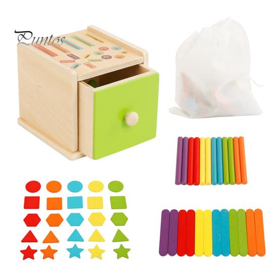 1 набор деревянных игрушек для сортировки цветов, мелкая моторика, коробка для сопоставления цветов, развивающая красочная игра для мальчиков и девочек, сбрасывающая палочки и диски