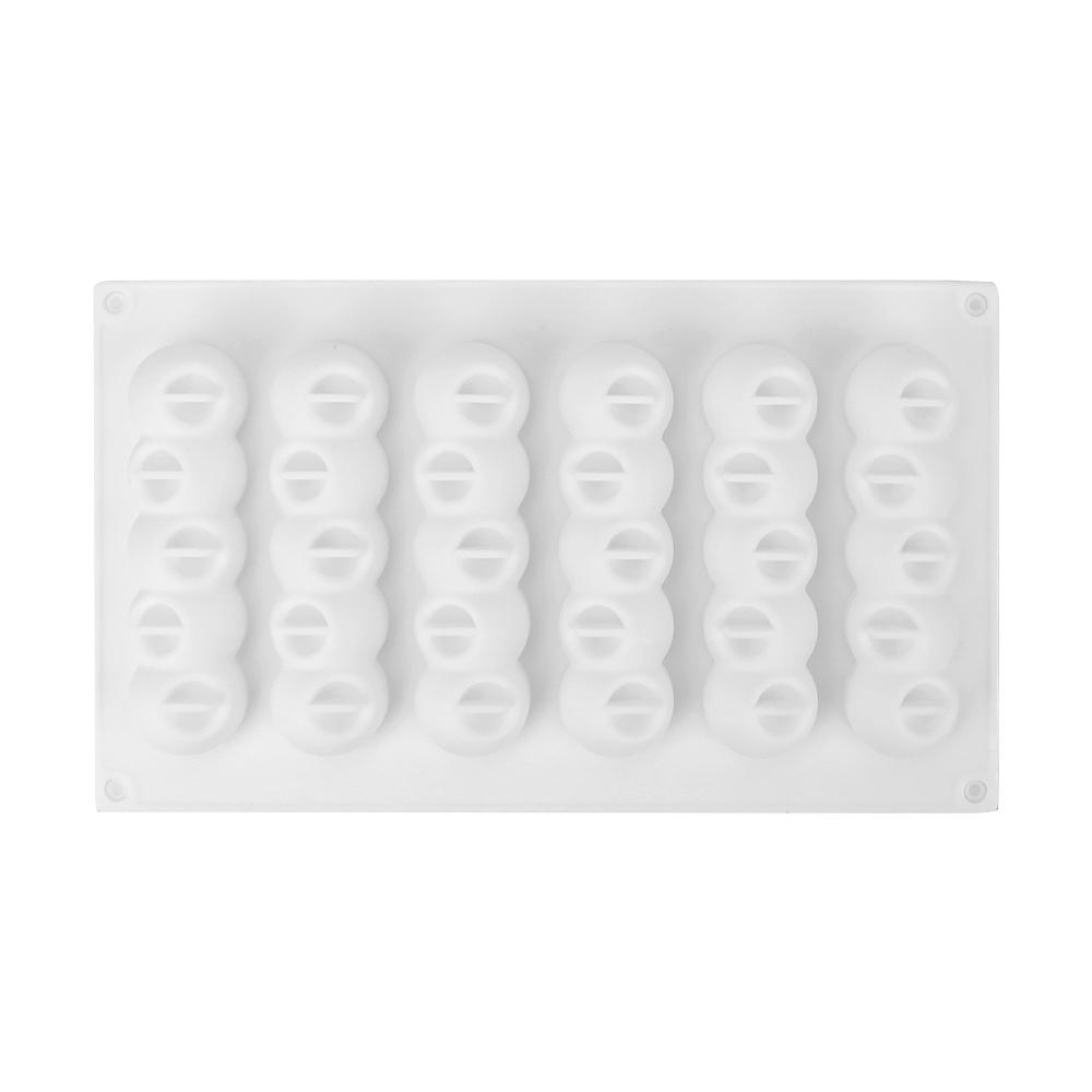 6-гнездовая силиконовая форма в форме длинной полосы для шариков, формы для выпечки, форма для мусса, шоколада, выпечки, форма для торта в виде сердца, инструменты для украшения десертов