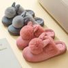 Rabbit Warm Cotton Slippers - Unisex Non-slip Korean Style, Perfect for Autumn/Winter