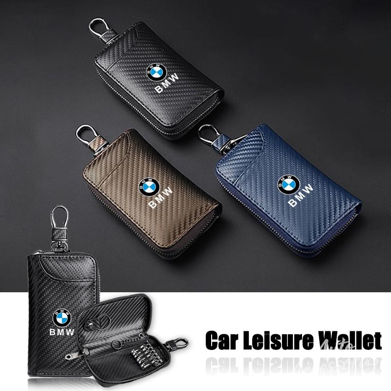 ORWI7 Carbon Fiber Car Key Case Wallet Holder Multifunction Storage Accessory For BMW F30 F20 F10 F18 F01 X3 X4 F06 F02 M3 M5 Sticker