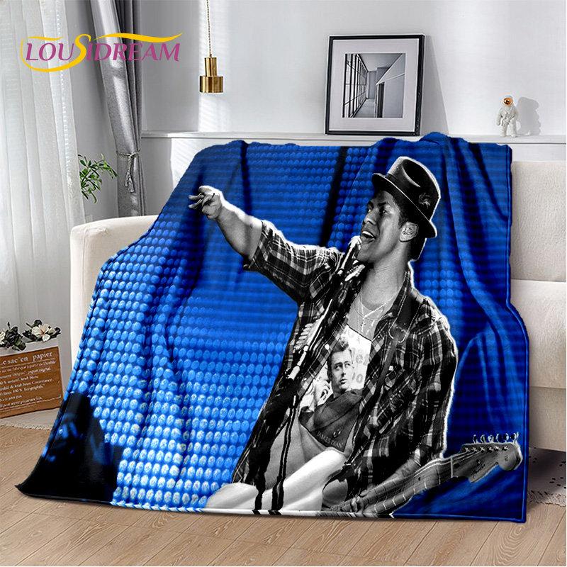 Мягкое плюшевое одеяло с 3D HD Bruno Mars Singer Star, фланелевое одеяло для гостиной, спальни, кровати, дивана, чехол для пикника, детское одеяло