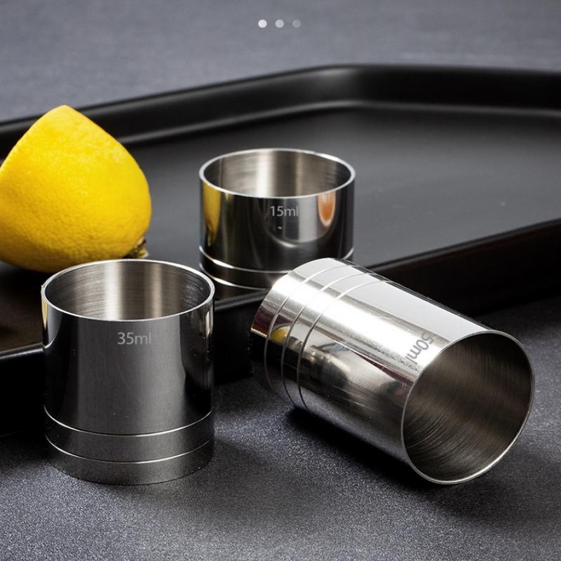 25/35/50 мл Мерный стакан из нержавеющей стали Цилиндрический Коктейльный унцовый джиггер Мерка для вина и напитков Бутылка для барменского искусства Барный аксессуар