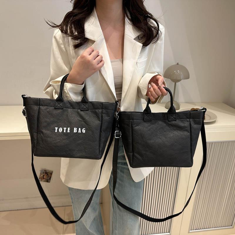 Новая модная и универсальная фактурная сумка большой вместимости из бумаги DuPont, сумка через плечо на одно плечо