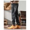 Мужские осенние джинсы большого размера в коровьем стиле, мужские джинсы скинни O-версии в стиле ретро