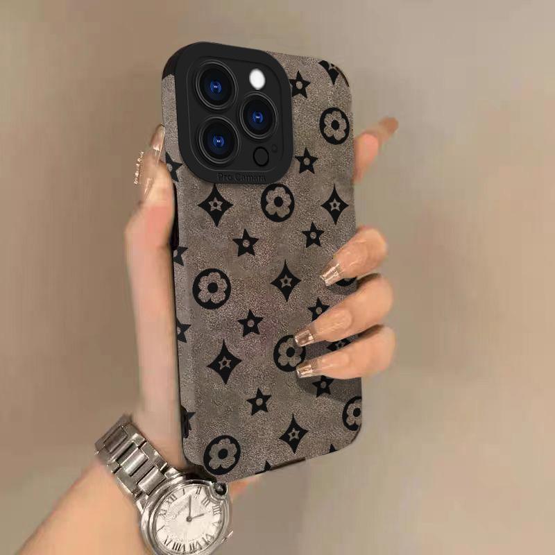Винтажный узор Чехол из натуральной кожи ягненка для iPhone 17 Pro Max Air 16 16e 15 14 13 12 11 Pro Max Plus X XS MAX XR Задняя крышка