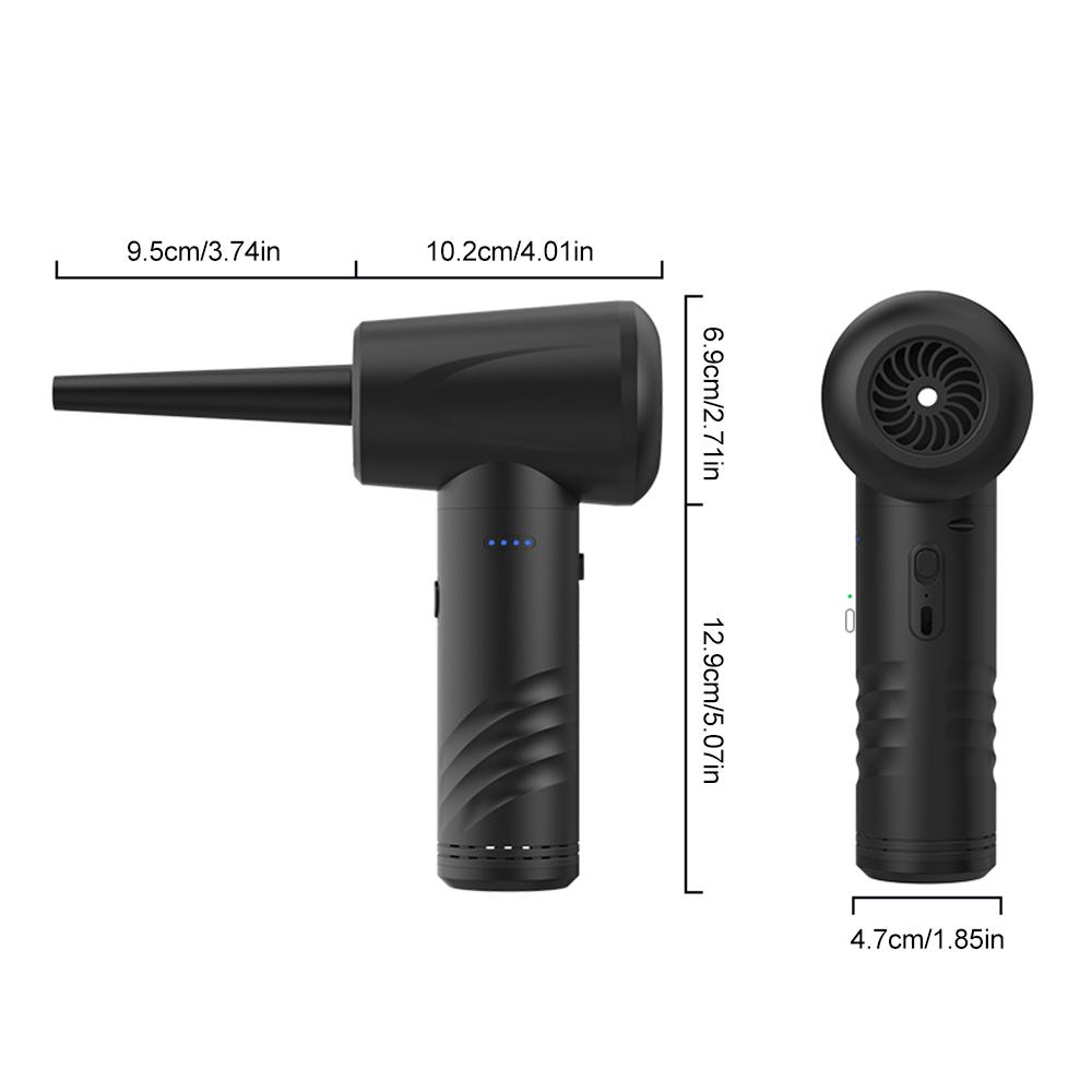 Air Duster Inflator Vacuum Pump 3-IN-1 with Light 3 Gear Adjustable 50000RPM Rechargeable Cordless