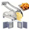 Handheld Fry Cutter Potato Slicer, with Stable Base And Ergonomic Lever Handle, Heavy-Duty Replaceable Home Kitchen Maker Blades French for