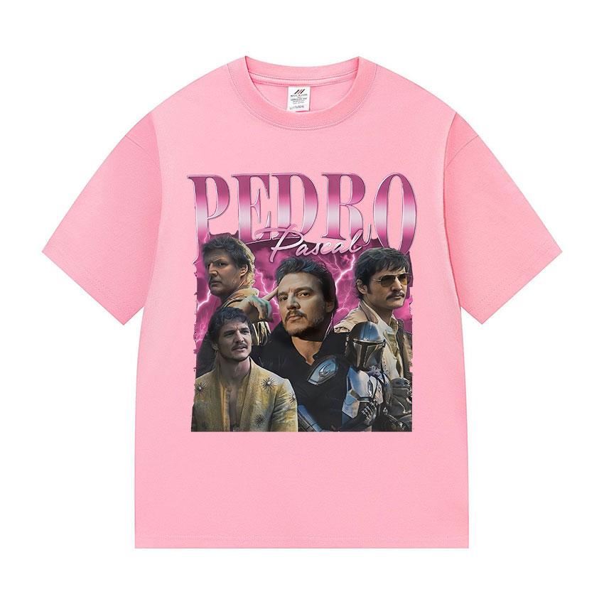Actor Pedro Pascal Movie Graphic T Shirt Unisexs Retro High Quality Fashion Clothing Tshirts Unisex 100 Cotton Oversized Tshirt
