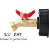 Heavy Duty Brass Faucet Weather Resistant Brass Spigot 1/2 Inch NPT Male to 3/4 Inch GHT Male for Garden Hose Use