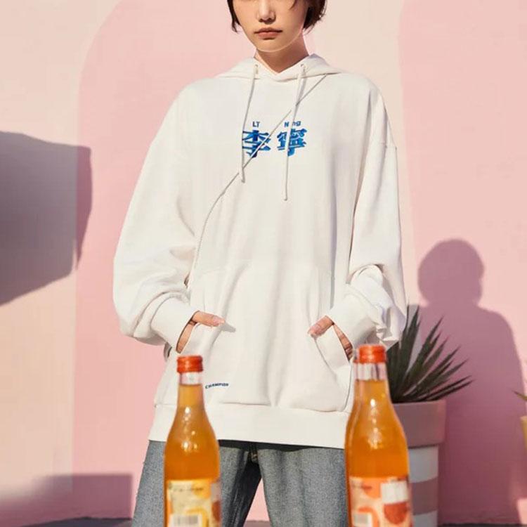 Li-Ning Свитшот пуловер с вышитым логотипом Унисекс свитшот Off-White AWDRH33-2