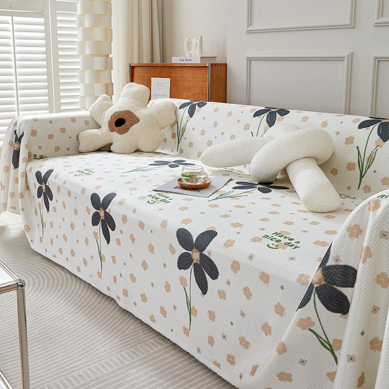 Ледяной шелк, чехол для дивана, лето, лето, милый мультфильм, полотенце для дивана, универсальный универсальный кожаный чехол для дивана, полное покрывало, одеяло