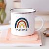 Креативная Персонализированная Кружка для Детей Пить Кофе Воду Сок Молоко Чашки Радужные Эмалированные Кружки Ручка Посуда для Напитков Подарок на День Рождения для Нее
