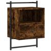 Table de chevet murale - Maison Exclusive - Chêne fumé - 1 tiroir - 40x30x61 cm