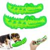 Crocodile Slow Feeder Dog Toy Silicone Puzzle Feeder with Hidden Treat Slots Outdoor Gaming Toy for Large Small Dogs