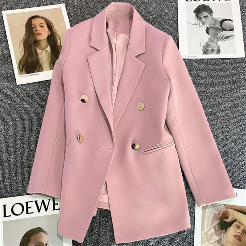 Milky White Green-Botton Suit Jacket - Korean Edition, 2024 Spring/Autumn, Women's Casual High-End Blazer