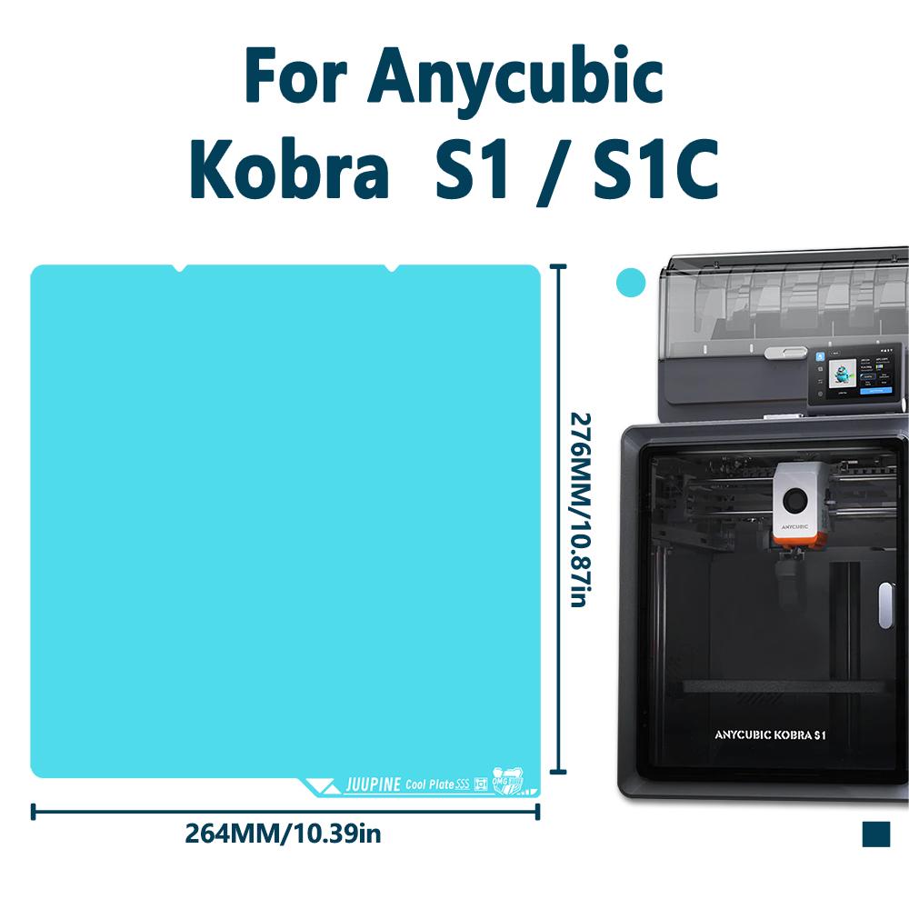 Juupine OMG Glacier для Anycubic Kobra 3 V2 Обновление платформы для печати Kobra 3V2 Cool Plate PLA PETG Превосходное сцепление первого слоя