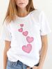 Футболка с графическим принтом, женская одежда 90-х годов, женская футболка с принтом «Сладкое сердце любви», Валентина, летние женские модные футболки с короткими рукавами