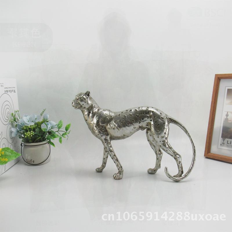 Леопард из смолы, поделка, украшение для домашнего офиса, рабочий стол, питомец для чая, орнамент, антикварные стили стояния и ползания доступны, горячая распродажа