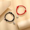 2PCS Couple's Handshake Magnetic Clasp Bracelet