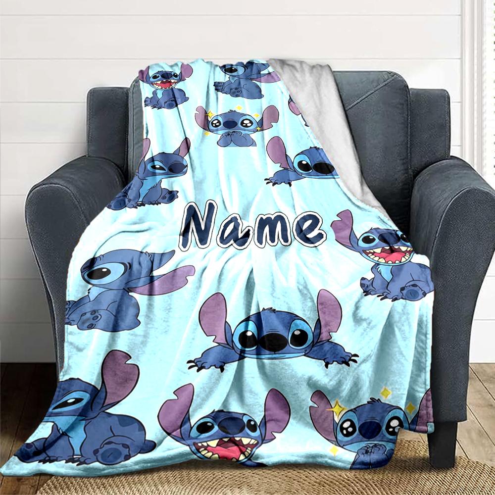 Custom Name Lilo Stitch Dreamscape blanket for Couch & Bed, Plush Cozy Fuzzy Blanket Super Soft & Warm Blankets for Fall and Winter. 0908408
