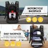 New Waterproof Motorcycle Backpack Large Capacity Reflective Helmet Backpack Durable Travel Backpack Commuting