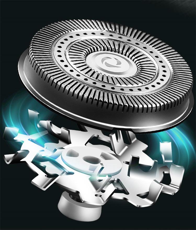 Компактная стальная мини-бритва: Электрический, Водонепроницаемый, Портативный с Цифровым Дисплеем - Идеальный Мужской Подарок.