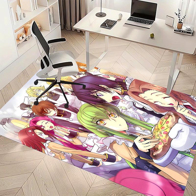 Anime Code Geass Printed Absorbent Washable Carpet,Non-Slip Bathroom Mats,Kitchen Rugs,Living Room Entrance,Camping Picnic Rugs