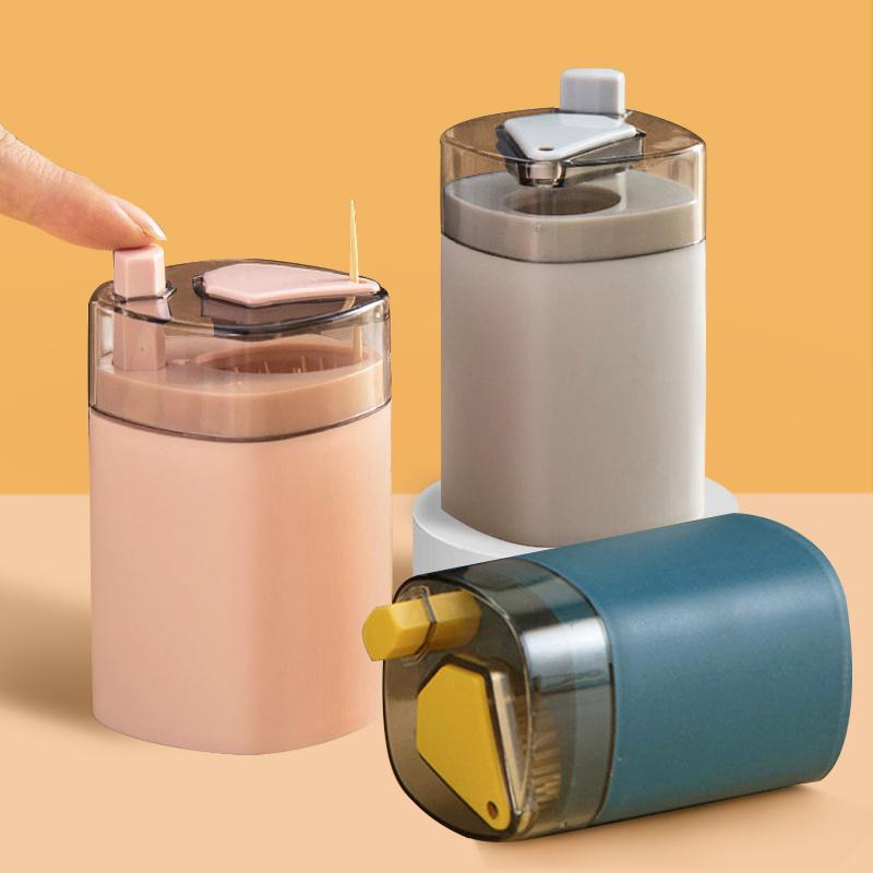 Автоматический выдвижной держатель для зубочисток Push-type, бытовая кухонная коробка для зубочисток