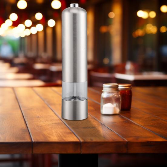 Мельница для перца на батарейках, электрическая мельница для соли, мельница для перца с регулируемой грубостью для домашней кухни